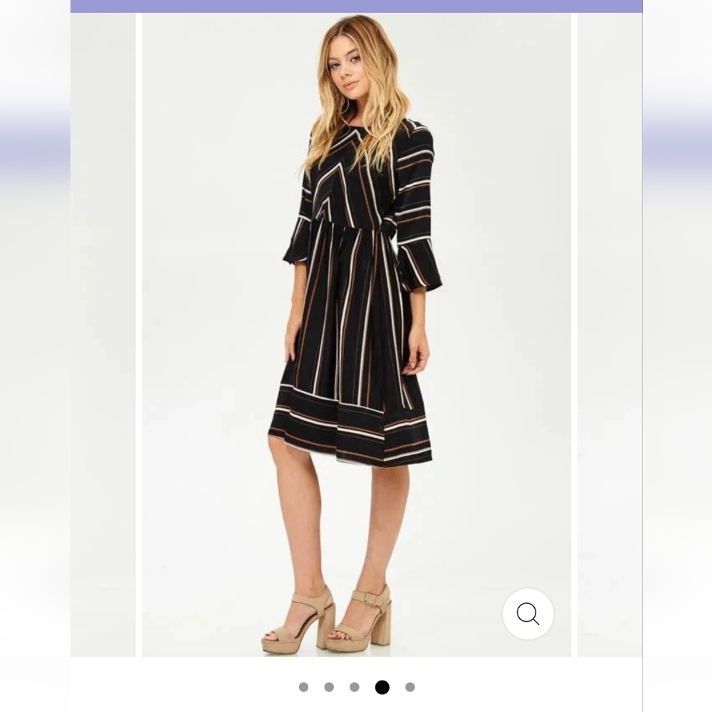 Hailey & Co. Multi Stripe Dress, Size Small